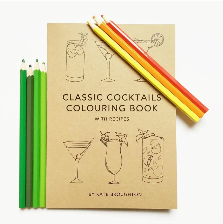 A5 Classic Cocktails Colouring Book