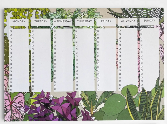 A4 Houseplant Weekly Eco-Friendly Desk Planner